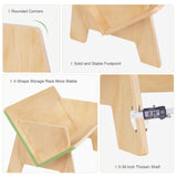 Burlywood Desktop Bookshelf - Stylish Wooden Book Rack for Organising Magazines, Books, and CDs RekRang