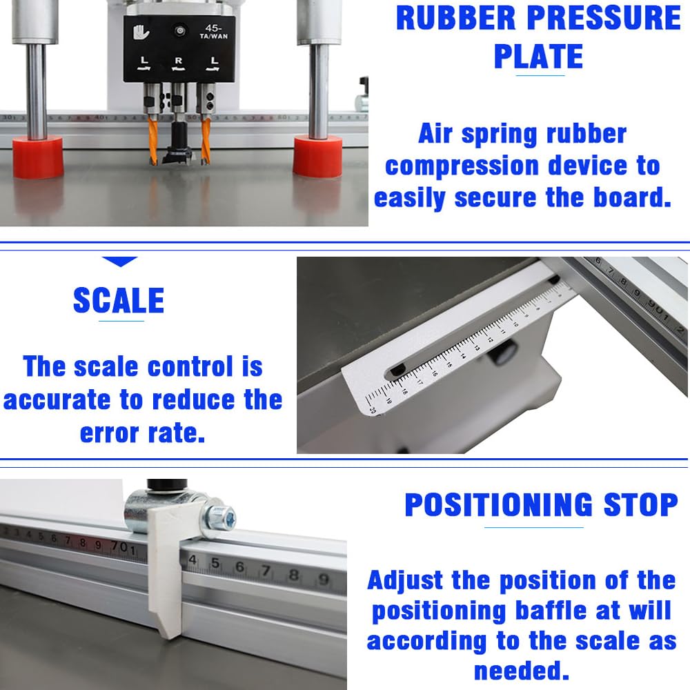 INTBUYING Pneumatic Hinge Boring Insertion Machine Hinge Boring Drill Press Machine Woodworking Hinge Drilling Machine - WoodArtSupply