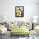 KTHOFCY 5D DIY Diamond Painting Kits for Adults Kids Lemon Flower Full Drill Embroidery Cross Stitch Crystal Rhinestone Paintings Pictures Arts Wall Decor Painting Dots Kits 15.7X11.8 in KTHOFCY