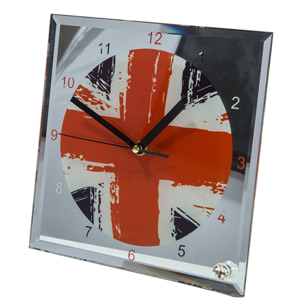 POVOKICI US Stock 20 Pack 7.8" x 7.8" Sublimation Blank Clock Glass Photo Frame with Mirror Edge