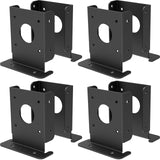 8 pcs Adjustable Wood Fence Pergola Post Base Brackets Fit 4x4 Post,Heavy Duty Black Post Anchor Base Brackets Support for Deck Railing Mailbox,Pergola Brackets Kit Linone