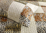 MarCielo 3 Piece Quilted Bedspread Leopard Print Quilt Quilt Set Bedding Throw Blanket Coverlet Animal Print Bedspread Ensemble Cheetah King Oversize(Cal King) MarCielo
