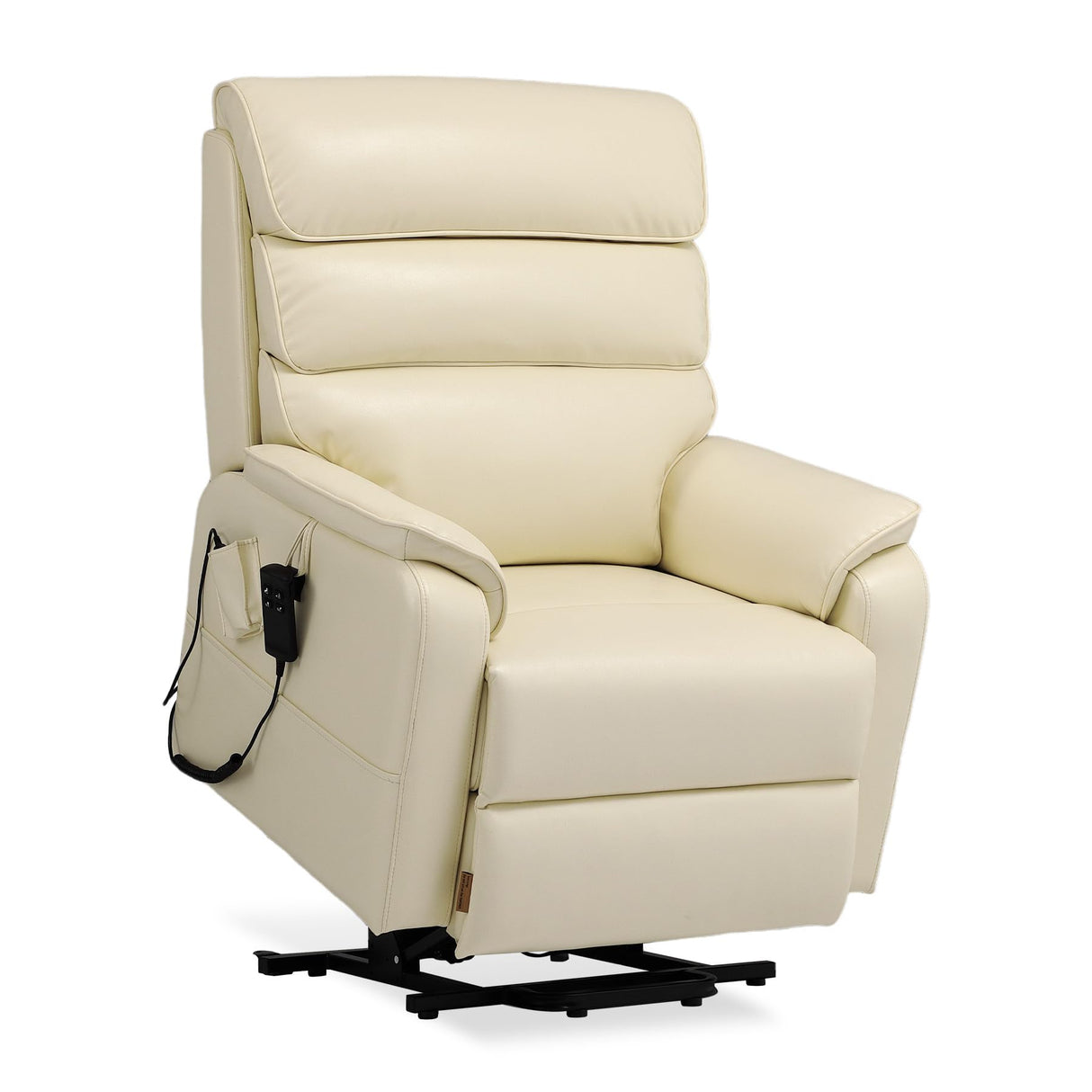 DYNOX Big Man Large-Wide Power Dual Motor Lift Recliners Chairs for Elderly Lay Flat Lift Chair with Infinite Positions, Heat & Massage, Supports 400 LBS(9298,Faux Leather,Cream) DYNOX