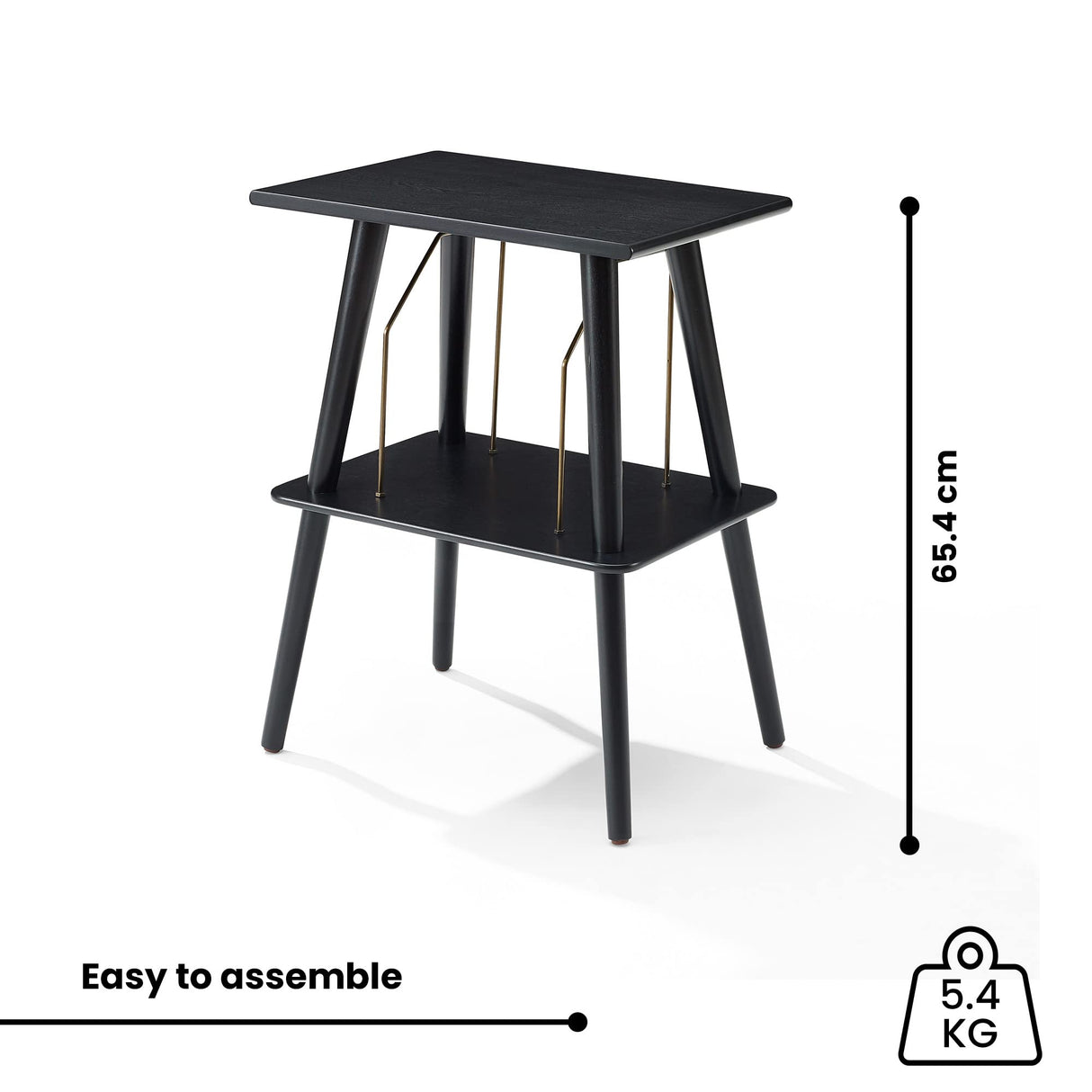 Crosley Manchester Record Player Stand, Media Console with Vinyl Storage, Modern Home Organizer, Black Crosley