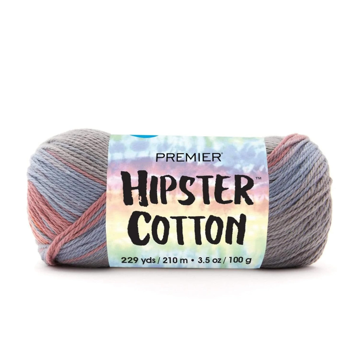 Premier Yarns Hipster Cotton Yarn, Ideal Yarn for Crocheting and Knitting, 100% Cotton and Lightweight Yarn, Machine Wash, Canyon Walls, 3.5 oz, 229 Yards Premier Yarns