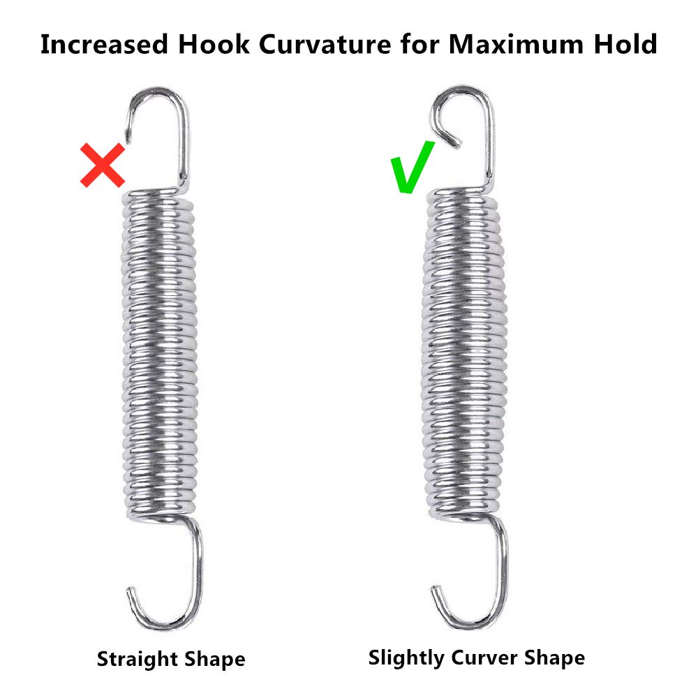 5.5 Inch Trampoline Springs Heavy Duty Stainless Steel Replacement Spring, Set of 16 TreeLen