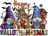 Halloween Stamped Cross Stitch Kits for Beginner, Gnome Needlepoint Counted Cross Stitch Embroidery Kits for Adults, 11CT Dimensions Counted Cross Stitch Patterns Arts Craft Kits TaeYsck