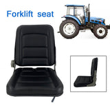 TABODD Universal Forklift Seat for Garden Lawn Mower, Komatsu Style Folding Seat Suspension Seat with Adjustable Backrest Slidable Track for Mini Digger Forklift Excavator & Skid Loader, Black TABODD