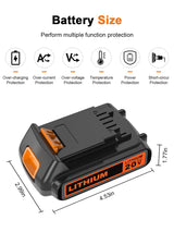 IEFUU 2.0Ah LBXR20 20V Max Lithium ion Battery Replacement for Black and Decker Battery 20 Volt LBXR20 LBX20 LB20 LB2X4020, Compatible with All Black & Decker 20v Cordless Power Tools B&D IEFUU