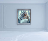 GXGLLPZBY 5D Diamond Painting Kits for Beginners,DIY Ice Dragon, Girl and Leopard Diamond Art Kits for Adult, Full Round Diamond Dot Gem Art Kits,Home Wall Decoration 13.8x13.8 Inches GXGLLPZBY