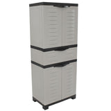 Sunnydaze Plastic Garage Storage Cabinet with 2 Adjustable Shelves - 57" H - Garage, Office, Home, Laundry Room - Gray Sunnydaze Decor