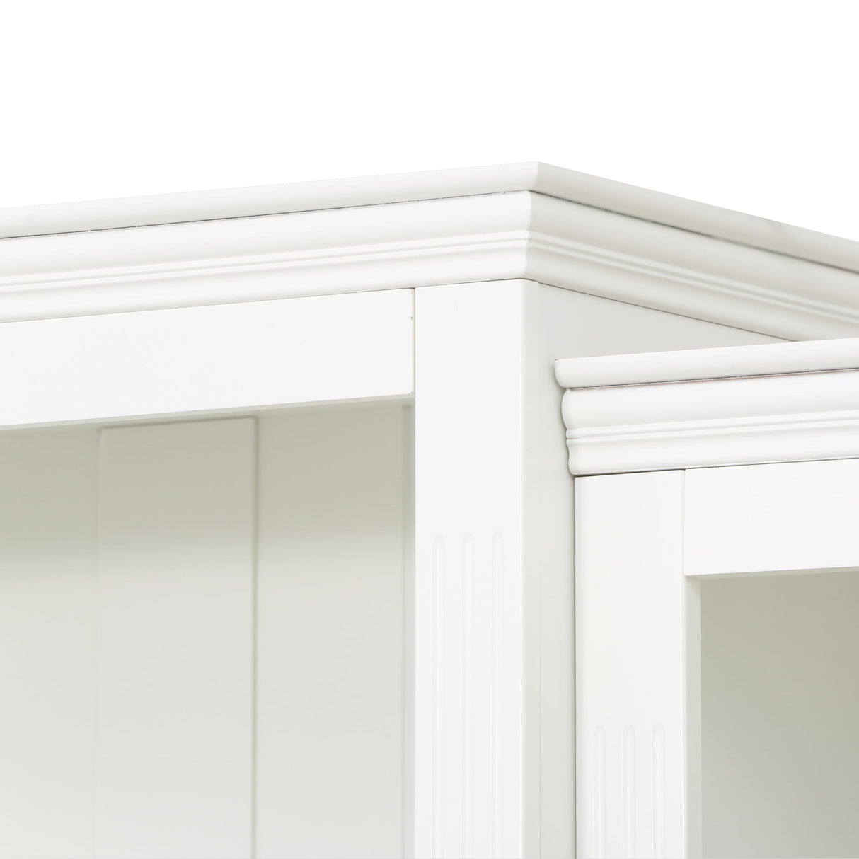 Merax 3-Pieces Bookcase Display Cabinet 87"x17"x79" White Tall Bookshelf, 5 Colors Adjustable LED Cabinet Ceiling Light, 5-Tier Collection Bookcase for Home Office Studio Merax