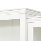 Merax 3-Pieces Bookcase Display Cabinet 87"x17"x79" White Tall Bookshelf, 5 Colors Adjustable LED Cabinet Ceiling Light, 5-Tier Collection Bookcase for Home Office Studio Merax