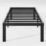 Neslime 14 Inch Twin Bed Frame No Box Spring Needed, Metal Platform Twin Size Bed Frame, Heavy Duty, Easy Assembly and Noise Free, Black Neslime