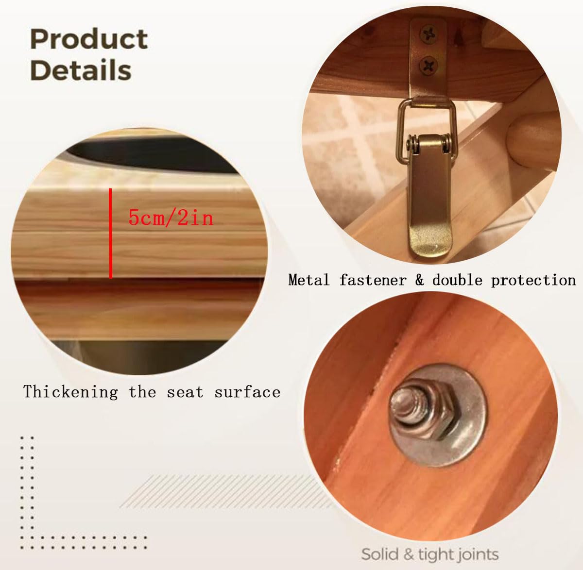 AMGBYMGB Foldable Yoni Steam Seat,Wooden Steaming Seat with Four Legs,Yoni Steamer Chair,Three-Dimensional Toilet,Bathroom Antiskid Shower Stool,Steaming Chair V Steam at Home Kit 15.7“H,No Steamer AMGBYMGB