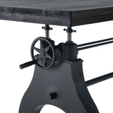 Modway 96" Adjustable Counter/Bar-Height Dining or Conference Table Black Modway