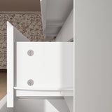 FAMAPY Chest of Drawers White 12 Drawer Dresser No Handle, Modern Contemporary 12-Drawer Cabinet Dresser for Bedroom (63" W x 15.7" D x 31.9" H) FAMAPY