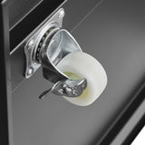 DKYNDSYN Metal Printer Stand with Storage Mobile File Cabinet on Wheels with Doors and Adjustable Shelf Rolling Printer Table Cart for Home Office Small Spaces Under Desk Printer Cabinet (Black) DKYNDSYN