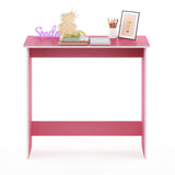 FURINNO Simplistic Study Table, Pink, 15.5 in x 31.5 in x 29.75 in (D x W x H) Furinno