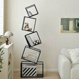 Weltallina 5-Tier Modern Black Bookshelf - Stylish Storage Solution for Home and Office Weltallina