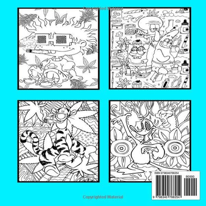 Stoner Coloring Book For Adults: Trippy Psychedelic Coloring Pages With Cute Characters for Stress Relief and Relaxation