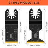 TEMINO Titanium Oscillating Tool Blades 4PCS Multi Tool Blades Kits Oscillating Saw Blades for Metal Wood Plastic Compatible with Dewalt, Rockwell, Milwaukee, Bosch etc. TEMINO