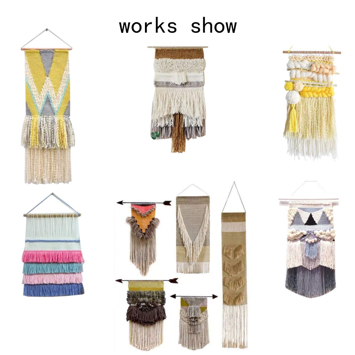 KISSBUTY Wooden Multi-Craft Weaving Loom Large Weaving Frame to Handcraft for Kids and Beginners, 9.9 by 15.7 by 1.3 Inches (Wooden) KISSBUTY