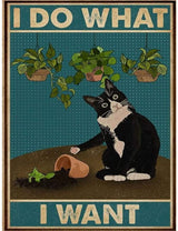 GUYANA DIY 5D Diamond Painting by Number Kits for Adults,Cute Cat Diamond Painting Kits Round Full Drill Diamond Art Kits Picture Arts Craft for Home Wall Art Decor(I Do What i Want) GuyAna