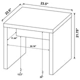 Coaster Home Furnishings Lynette Square Engineered Wood End Table Mango Coaster Home Furnishings