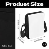 5 Pcs Sublimation Bags Blanks,Sublimation Shoulder Bag Sport Bag Crossbody Bag Blanks to Decorate Painting Crafting Sublimation DIY for Gift JACYUIG