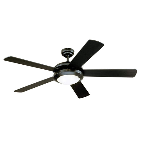 Westinghouse 7224200 Comet Indoor Ceiling Fan with Light, Matte Black Westinghouse
