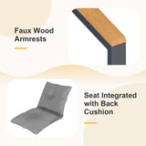 DIMOFAP 3 Piece Patio Furniture Set, Outdoor Porch Chairs Set of 2, Balcony Furniture for Apartment with Chairs & Table, Included Thick Comfy Cushions, Perfect for Porch, Balcony, Deck DIMOFAP