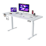 RRTECHFORU 63x24inch Adjustable Desk Electric Standing Desk Sit Stand up Desk Height Adjustable Home Office Workstation White RRTECHFORU