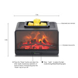 MeplLivs Static Flame Fireplace Electric Wax Melt Warmer PTC Heating Plate Monochromatic Wax Burner Fragrance Wax Warmer for Home Office Gifts & Decor£¨Black£© MeplLivs