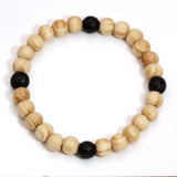 MILAKOO 4Pcs Lava Rock Stone Beads Essential Oil Diffuser Bracelet for Men Women Wood Beads Bracelet MILAKOO