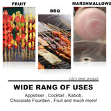 HOPELF 12" Natural Bamboo Skewers for BBQ，Appetiser，Fruit，Cocktail，Kabob，Chocolate Fountain，Grilling，Barbecue，Kitchen，Crafting and Party. Φ=4mm, More Size Choices 6"/8"/10"/14"/16"/30"(100 PCS) HOPELF