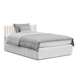 Graco Teddi 5-in-1 Convertible Crib with Drawer (White with Driftwood) – GREENGUARD Gold Certified, Crib with Drawer Combo, Full-Size Nursery Storage Drawer, Converts to Toddler Bed Graco