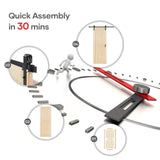 ROYMELO 32x84 inch Sliding Barn Wood Door Slab with 5.5ft Hardware Kit, Requires Simple DIY Assembly ROYMELO