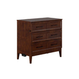 AFI, Santa Fe Twin Murphy Bed Chest with 6" Mattress & Built-in USB Charger, Walnut AFI