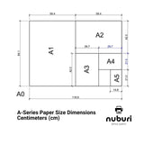 Nuburi - A5 Size Premium Printer Paper - Blank Sheets - No Holes - Smooth Bright White - 80 gsm / 21 lb. (100 Sheets) Nuburi Office Supply