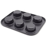 HYTK Muffin Pan 6 Cup Cupcake Baking Pan No Stick Carbon Steel Easy Clean HYTK