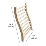 Xmatch Sauna Backrest Infrared Natural Wooden Hemlock, S-Shape Support, 17"(W) x 20.5"(H) Xmatch