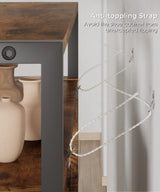 HAIOOU 3 Drawer Industrial Shoe Cabinet, Slim Freestanding Wood Shoe Rack Storage Organizer Stand with Flip Doors, Open Storage Shelf, Anti Toppling for 15-18 Pairs (Rustic Brown, Medium) HAIOOU