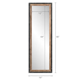 Barnyard Designs 16x48 Leaner Floor Mirror Full Length, Large Rustic Wall Mirror, Free Standing Leaning Hanging Wood and Metal Mirror Full Size, Farmhouse Long Mirror Bedroom Living Room, Brown Barnyard Designs