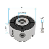 DEEFIINE 4 Inch Wood Lathe Chuck Set 1-1/4"- 8 tpi thread, Nickel Plated Self Centering 4 Jaw Wood Turning Chuck set (2PCS jaws) DEEFIINE