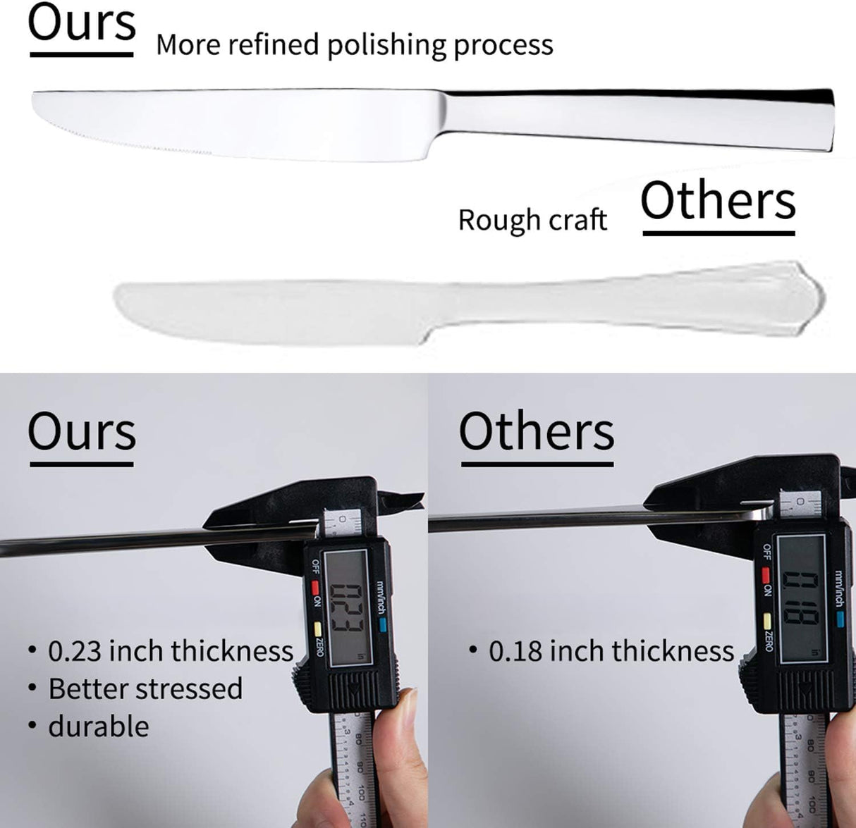 45-Piece Silverware Set Flatware Cutlery Set Service for 8, Durable Stainless Steel Tableware in Ergonomic Design Size and Weight, Kitchen Utensil Sets with Steak Knives, Rust-proof, Dishwasher Safe Brightown