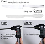 45-Piece Silverware Set Flatware Cutlery Set Service for 8, Durable Stainless Steel Tableware in Ergonomic Design Size and Weight, Kitchen Utensil Sets with Steak Knives, Rust-proof, Dishwasher Safe Brightown