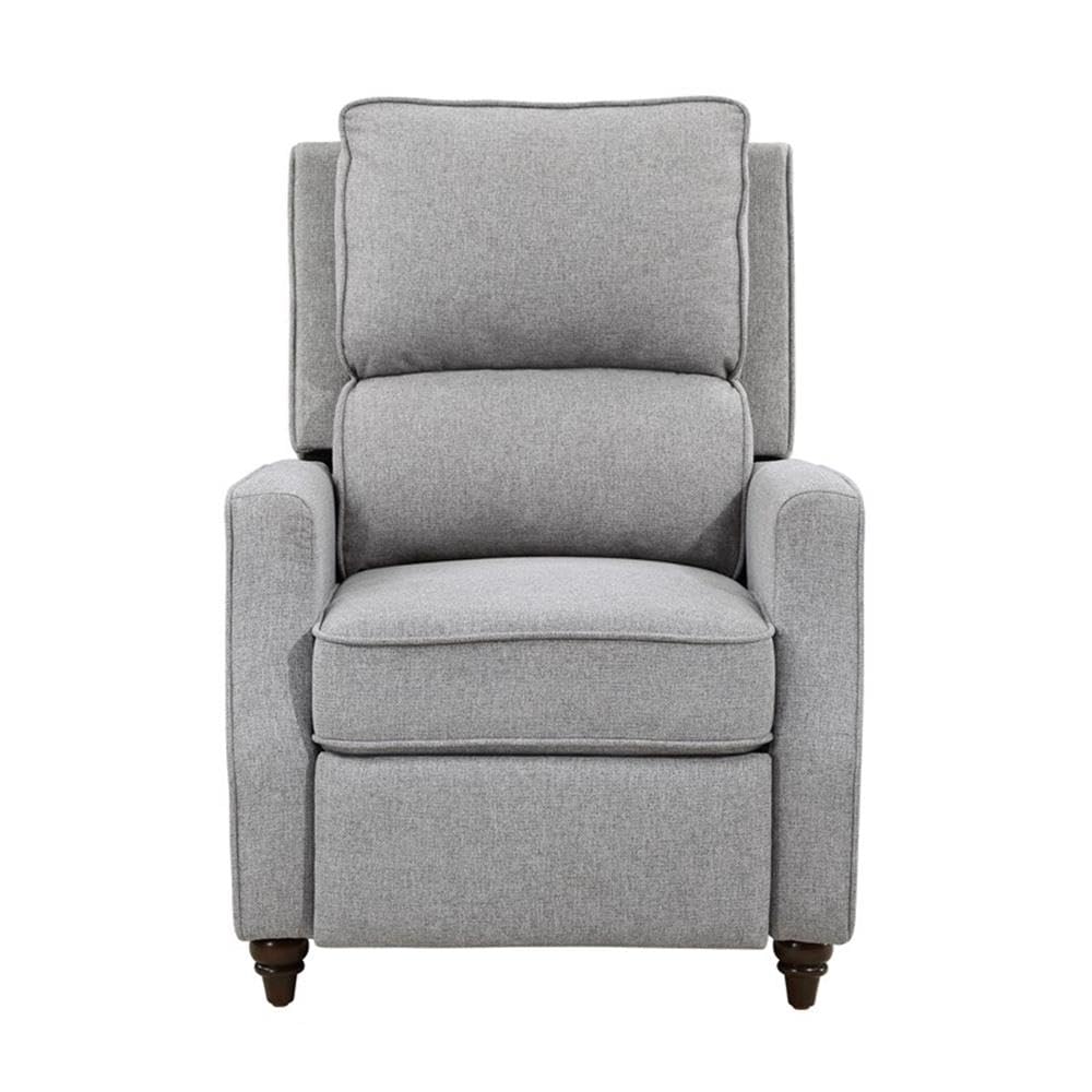 Lexicon Loveland Upholstered Fabric Push Back Recliner in Gray Lexicon