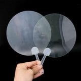 Honbay 10PCS Plastic Round Handheld Fans Blank Pocket Fans Chinese Style Fans for Summer Decorations Dancing Performance Prop Wall Ornaments or DIY Crafts Honbay