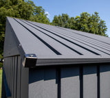 Sojag 12' x 30' Everest Galvalume Steel with Extra Tall Walls Garage Storage Building, Charcoal Sojag